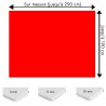 Plaque PVC rouge vif sur mesure - Signalétique, affichage et décoration