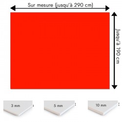 Plaque PVC rouge feu sur mesure - Signalétique, affichage et décoration