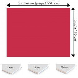 Plaque PVC rouge framboise sur mesure - Signalétique, affichage et décoration