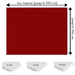 Plaque PVC rouge sang sur mesure - Signalétique, affichage et décoration