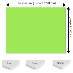 Plaque PVC vert anis sur mesure - Signalétique, affichage et décoration