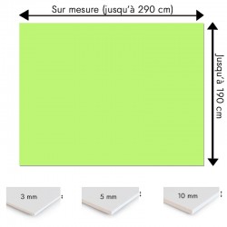 Plaque PVC vert pistache sur mesure - Signalétique, affichage et décoration