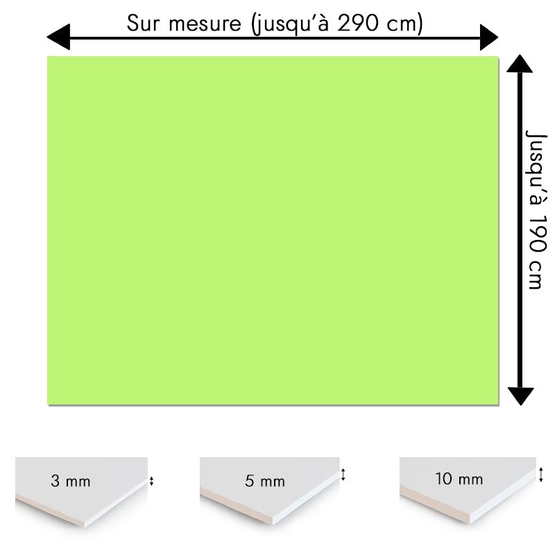 Plaque PVC vert pistache sur mesure - Signalétique, affichage et décoration Plaque PVC vert pistache sur mesure - Signalétique, affichage et décoration