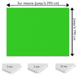 Plaque PVC vert pomme sur mesure - Signalétique, affichage et décoration