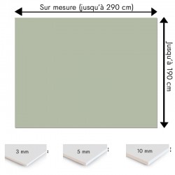 Plaque PVC vert amande sur mesure - Signalétique, affichage et décoration