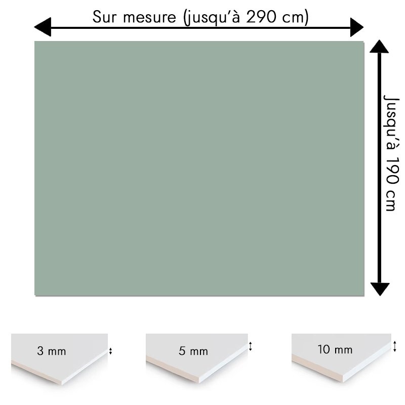 Plaque PVC vert de gris sur mesure - Signalétique, affichage et décoration Plaque PVC vert de gris sur mesure - Signalétique, affichage et décoration