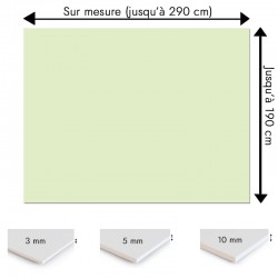 Plaque PVC vert clair sur mesure - Signalétique, affichage et décoration