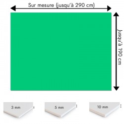 Plaque PVC vert menthe sur mesure - Signalétique, affichage et décoration
