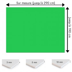 Plaque PVC vert moyen sur mesure - Signalétique, affichage et décoration