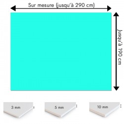 Plaque PVC vert turquoise sur mesure - Signalétique, affichage et décoration