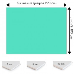 Plaque PVC vert lagon sur mesure - Signalétique, affichage et décoration