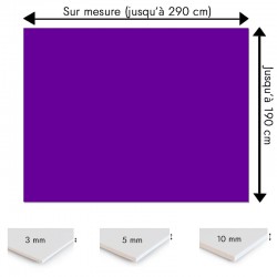 Plaque PVC violette sur mesure - Signalétique, affichage et décoration
