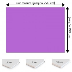 Plaque PVC lilas sur mesure - Signalétique, affichage et décoration