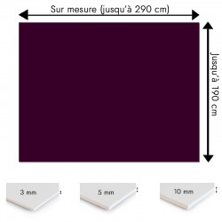 Plaque PVC aubergine sur mesure - Signalétique, affichage et décoration