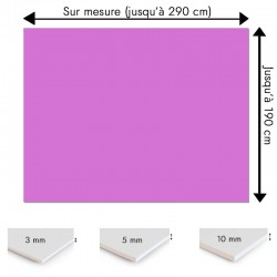 Plaque PVC mauve sur mesure - Signalétique, affichage et décoration