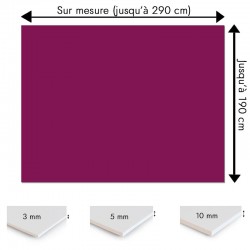Plaque PVC prune sur mesure - Signalétique, affichage et décoration