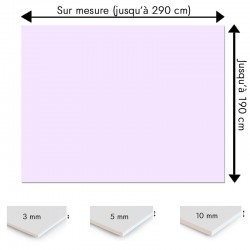 Plaque PVC violet clair sur mesure - Signalétique, affichage et décoration