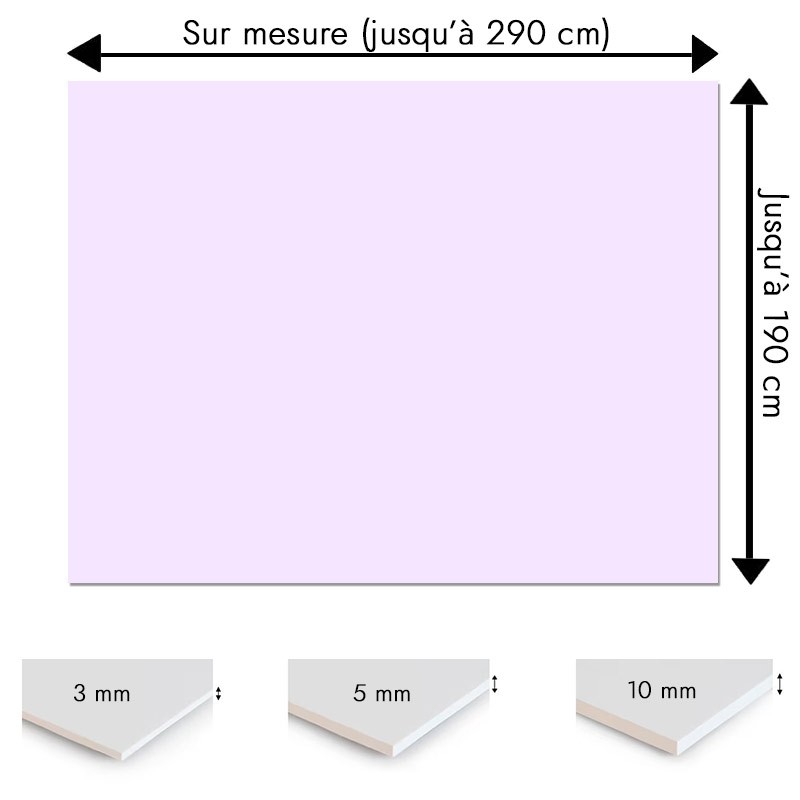 Plaque PVC violet clair sur mesure - Signalétique, affichage et décoration Plaque PVC violet clair sur mesure - Signalétique, affichage et décoration
