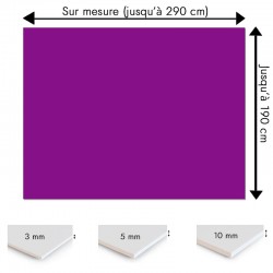 Plaque PVC violet foncé sur mesure - Signalétique, affichage et décoration