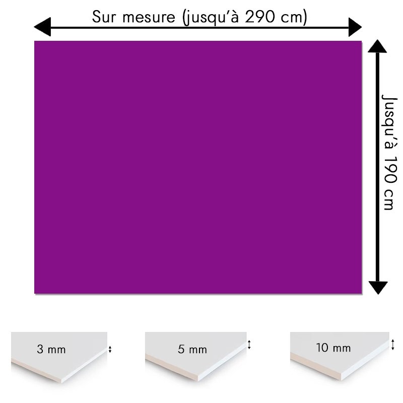 Plaque PVC violet foncé sur mesure - Signalétique, affichage et décoration Plaque PVC violet foncé sur mesure - Signalétique, affichage et décoration