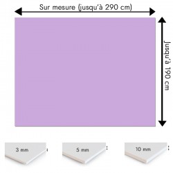 Plaque PVC mauve clair sur mesure - Signalétique, affichage et décoration