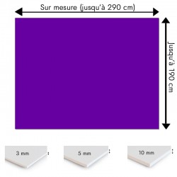 Plaque PVC mauve foncé sur mesure - Signalétique, affichage et décoration