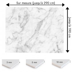 Plaque PVC sur mesure motif marbre