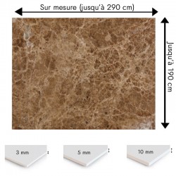 Plaque PVC sur mesure motif marbre ocre naturel