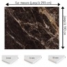 Plaque PVC sur mesure motif marbre foncé