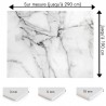 Plaque PVC sur mesure motif marbre blanc et gris