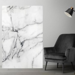 Plaque PVC sur mesure motif marbre blanc et gris