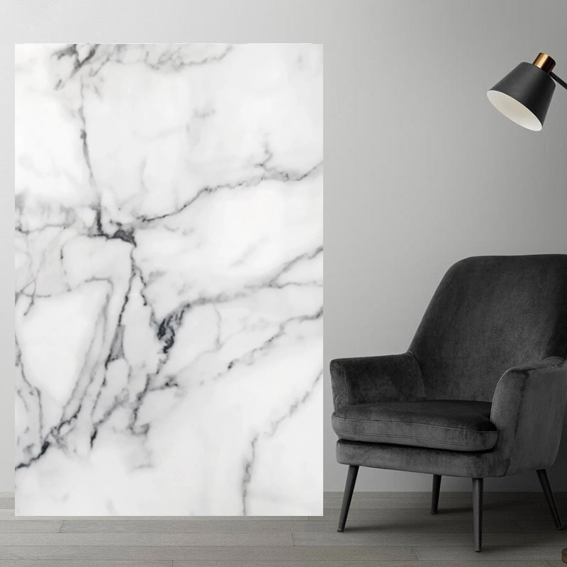 Plaque PVC sur mesure motif marbre blanc et gris Plaque PVC sur mesure motif marbre blanc et gris