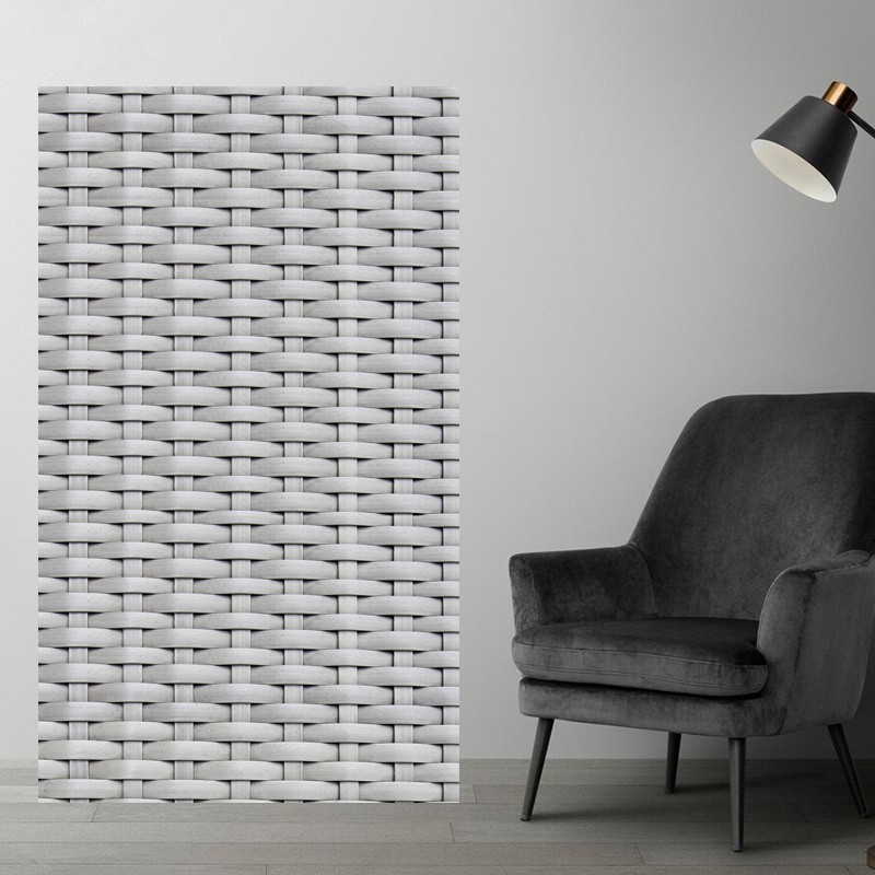 Plaque PVC sur mesure motif résine tressée gris Plaque PVC sur mesure motif résine tressée gris