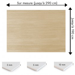 Plaque PVC sur mesure motif bois clair