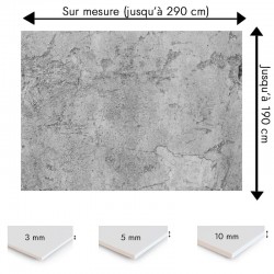 Plaque PVC sur mesure motif béton grunge
