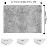 Plaque PVC sur mesure motif béton grunge