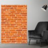 Plaque PVC sur mesure motif briques rouges