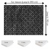 Plaque PVC sur mesure motif briques noires