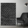 Plaque PVC sur mesure motif briques noires