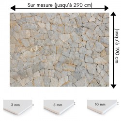 Plaque PVC sur mesure motif mur de pierres