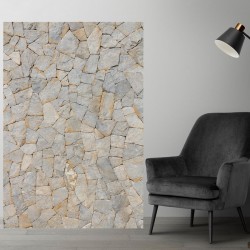 Plaque PVC sur mesure motif mur de pierres