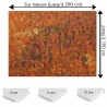 Plaque PVC sur mesure motif métal rouillé