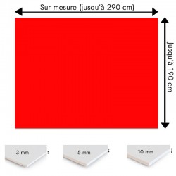 Plaque PVC rouge sur mesure - Signalétique, affichage et décoration