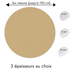 Plaque PVC ronde marron clair sur mesure - Livraison gratuite !