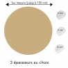 Plaque PVC ronde marron clair sur mesure - Livraison gratuite !