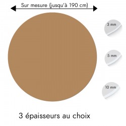 Plaque PVC ronde brun clair sur mesure - Livraison gratuite !