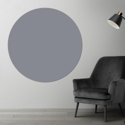 Plaque PVC ronde gris argent sur mesure - Livraison gratuite !