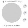 Plaque PVC ronde gris perle sur mesure - Livraison gratuite !