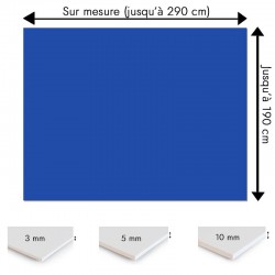 Plaque PVC bleue sur mesure
