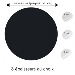 Plaque PVC ronde gris foncé sur mesure - Livraison gratuite !